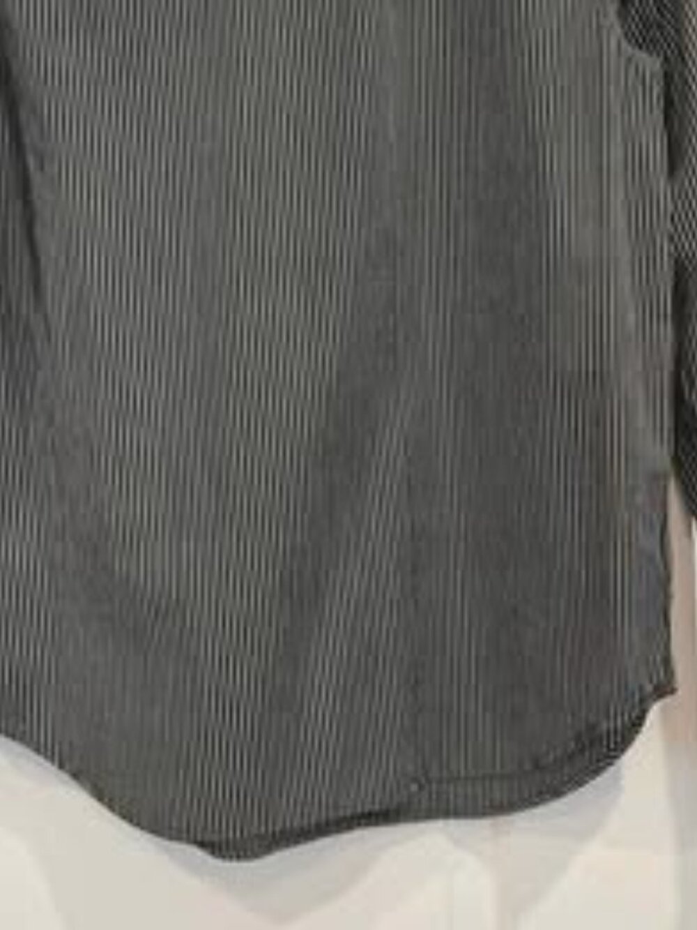 Lauren Ralph Lauren Women’s Black Pinstriped Dress Shirt with White Collar - Picture 9 of 9